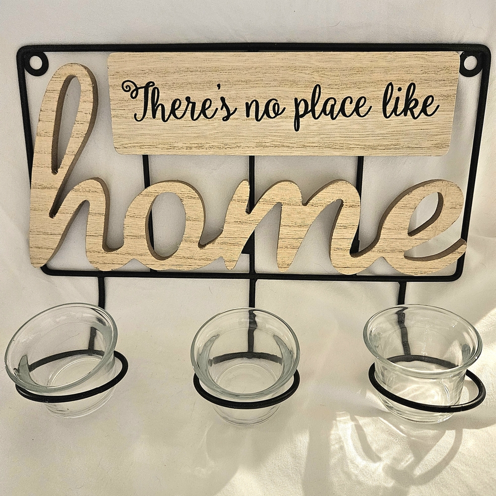 Rustic Black and Tan Wall Hooks with Glass Holders